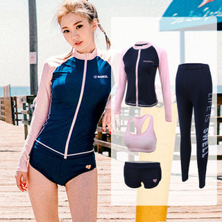 Female split sunscreen five-piece suit Swimwear