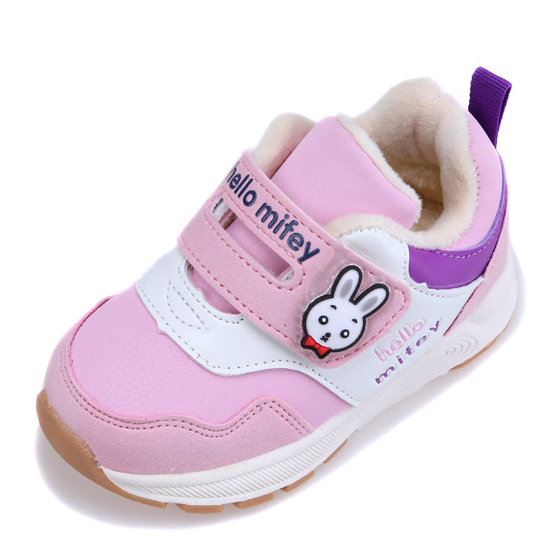 Little rabbit fei'er big cotton thickened toddler sports shoes