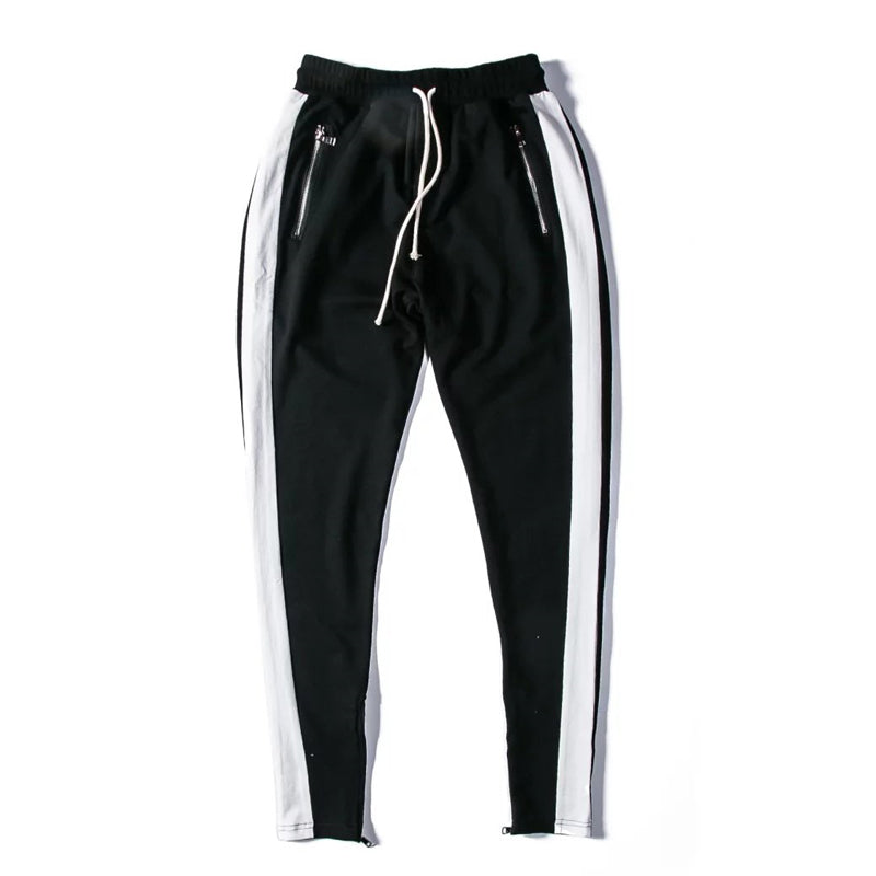 Side striped casual trousers