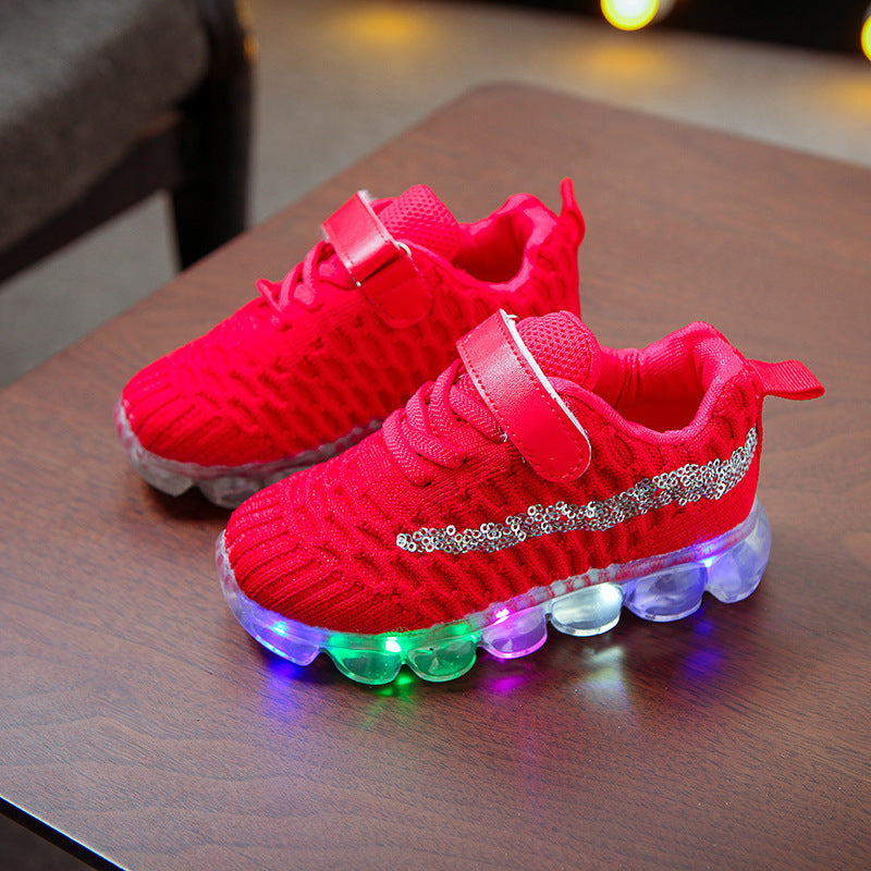 Soft-soled LED Lighting Crystal Shoes