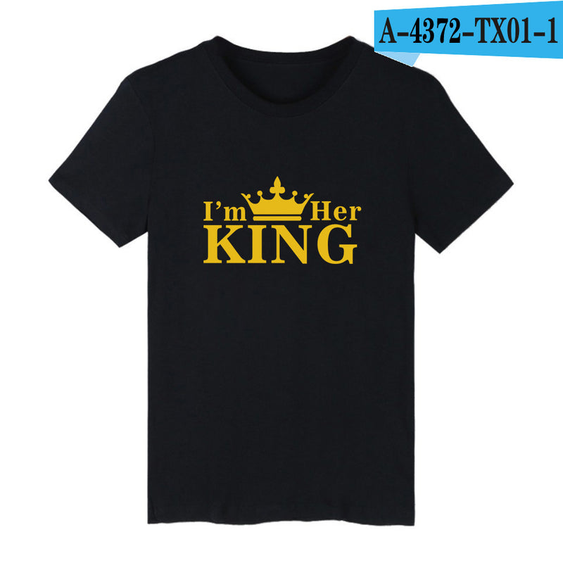 King  Letter Print T-shirt