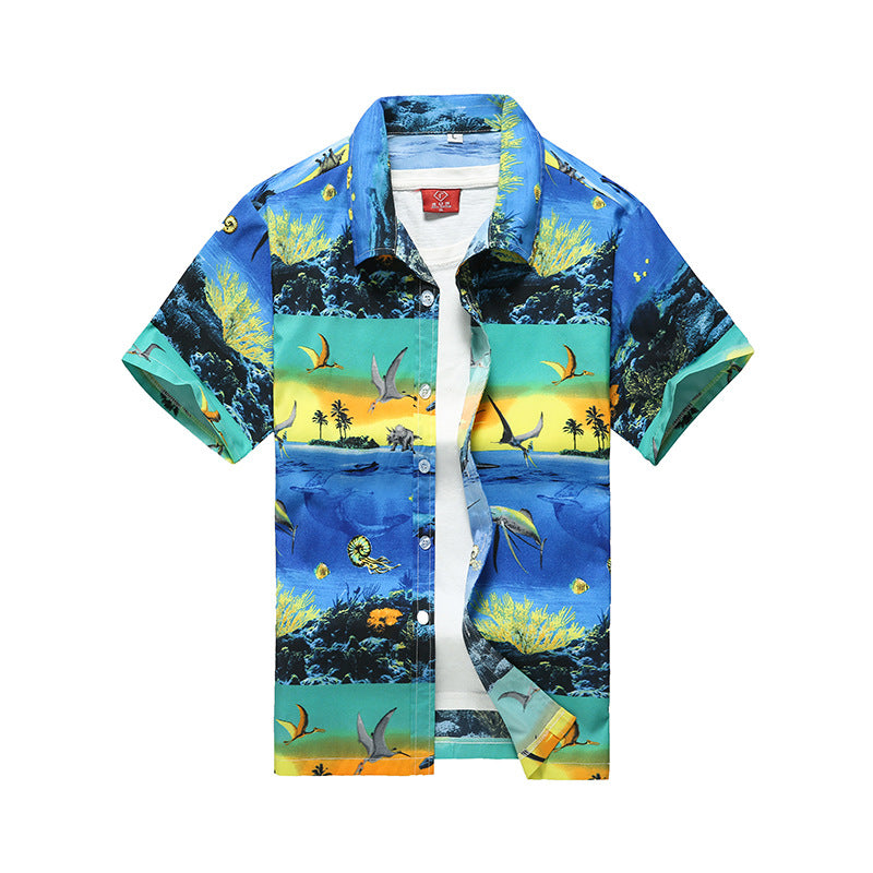 Hawaiian print shirt & shorts