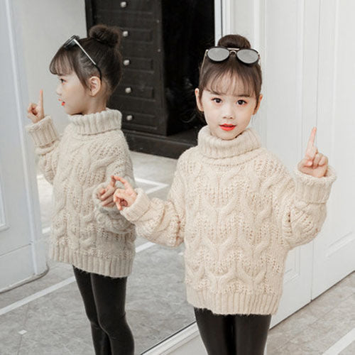 Girls plus fleece sweater