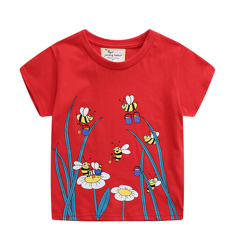 Baby Bees Short Sleeve Embroidered T-shirt