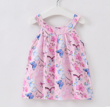 Children's Printing Halter Dress