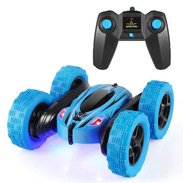JJRC D828 1/24 2.4G 4WD Double-Sided Stunt Rc Car 360° Rotation W/ LED Light Toy