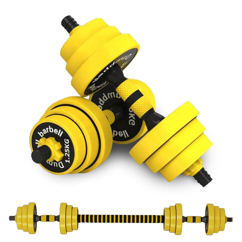 Adjustable Dumbbell Barbell Weight Pair, Free Weight, Multifunction, Home 66Lb