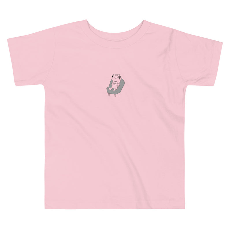 Musical Kitty - Short sleeve kids t-shirt (Pink)
